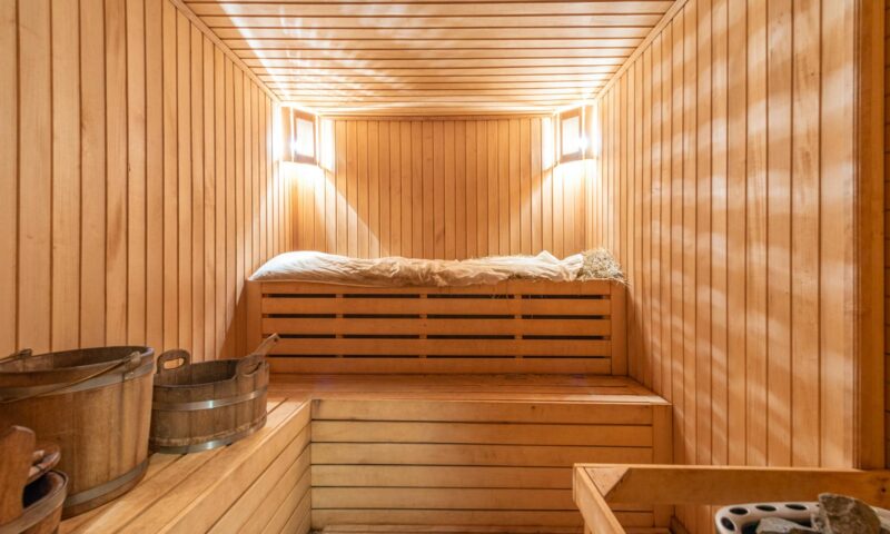 interior of sauna